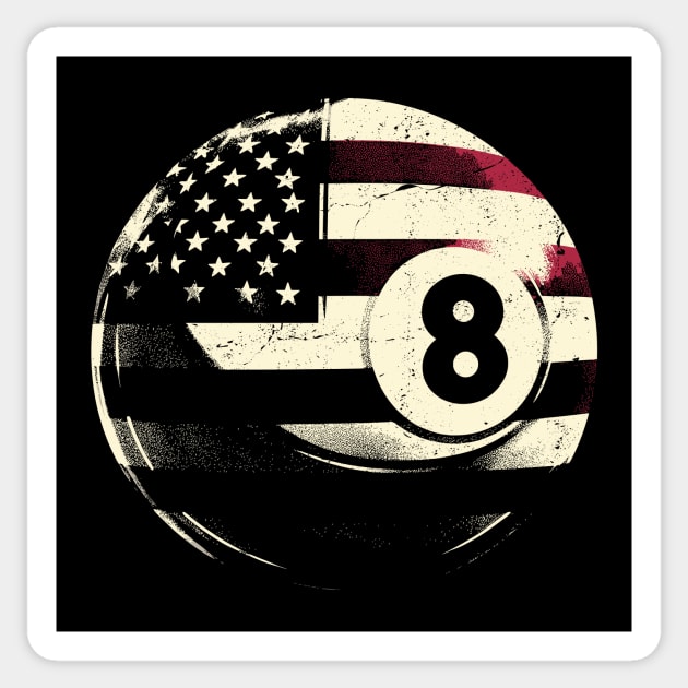 American 8 Ball Billiard Pool Sticker by podtuts